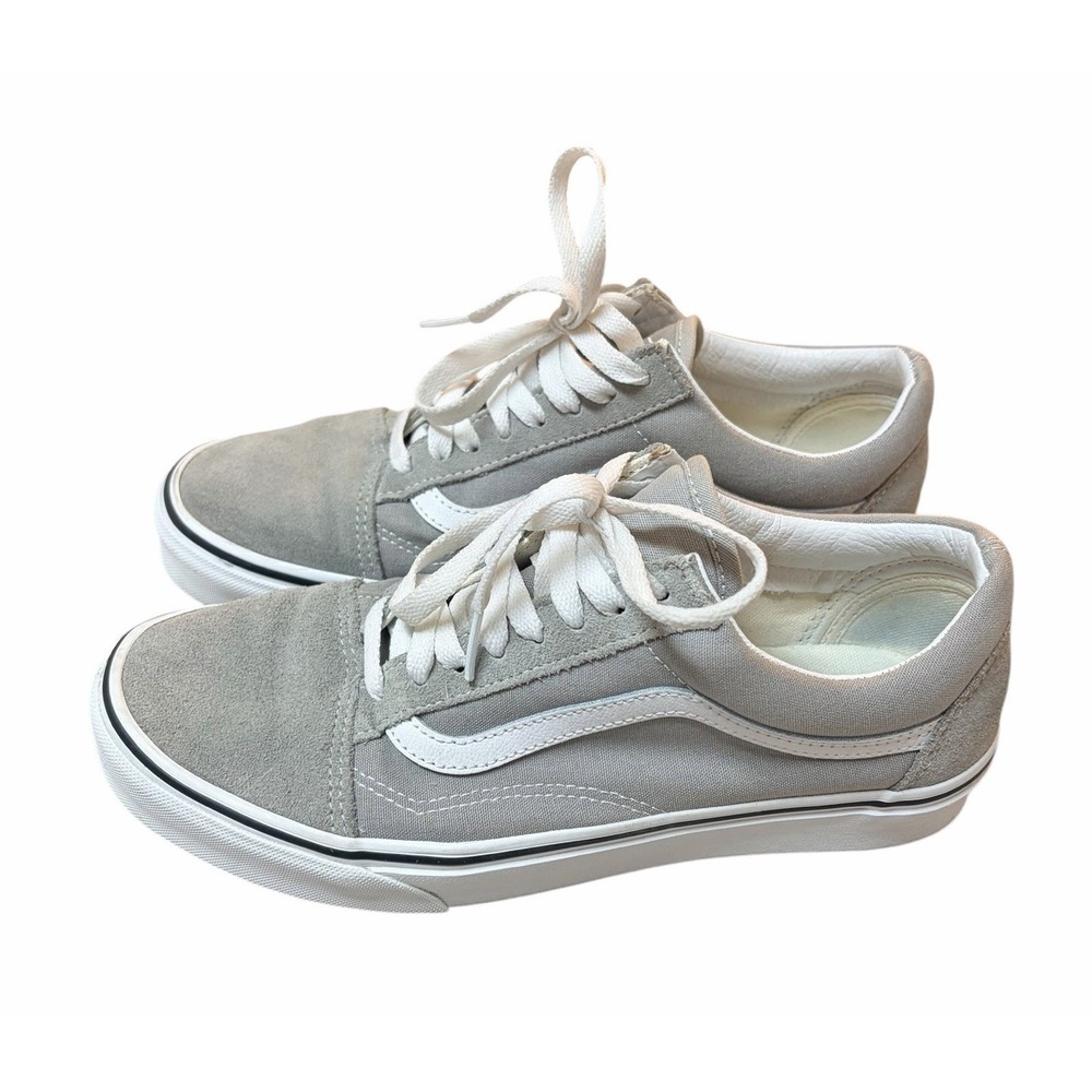 Vans Old Skool Low Gray Suede Canvas Skate Shoes Sneakers Men's 7 Women's 8.5